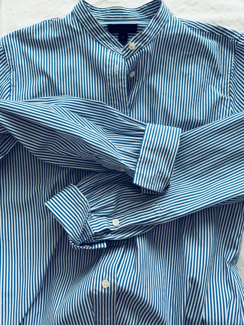 J. Crew Cotton Striped Bodysuit-style Shirt